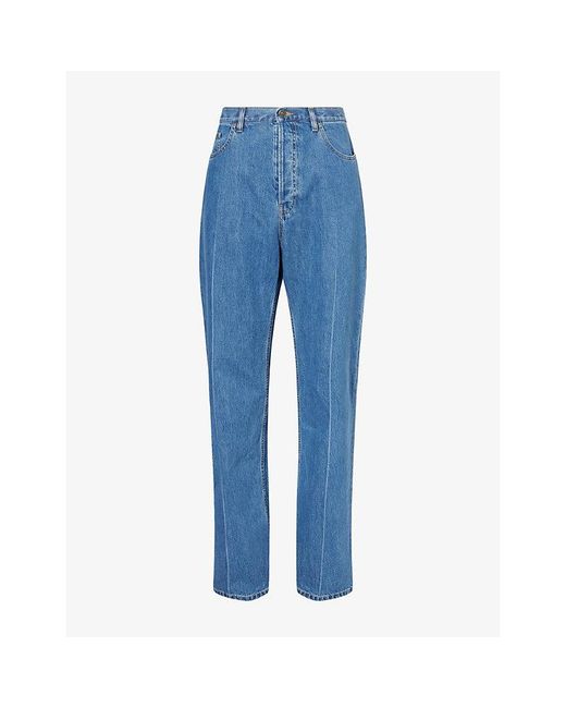 Valentino Garavani Blue Straight-Leg Washed Denim Jeans for men