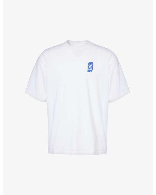 Replay White Logo-print Cotton-jersey T-shirt for men