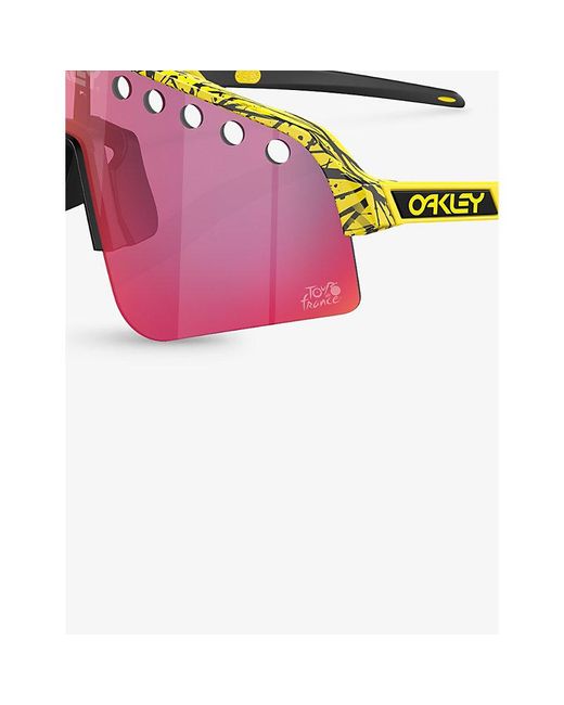 Oakley Pink Oo9465 Sutro Lite Sweep Shield-frame Acetate Sunglasses