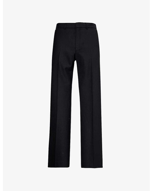 Casablancabrand Black Slim-leg Wool-blend Trousers for men