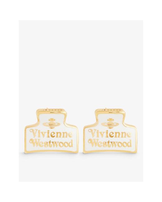 Vivienne Westwood Metallic Orb-embellished Mini Brass Claw Hair Clips Set Of Two