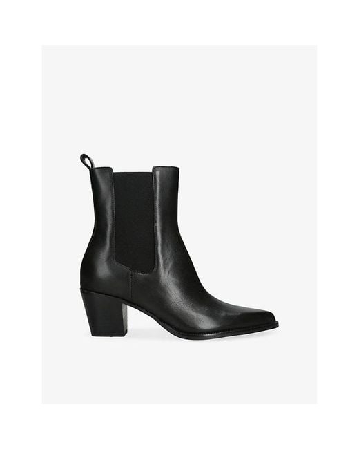 Dolce Vita Black Shadie H2O Leather Heeled Ankle Boots