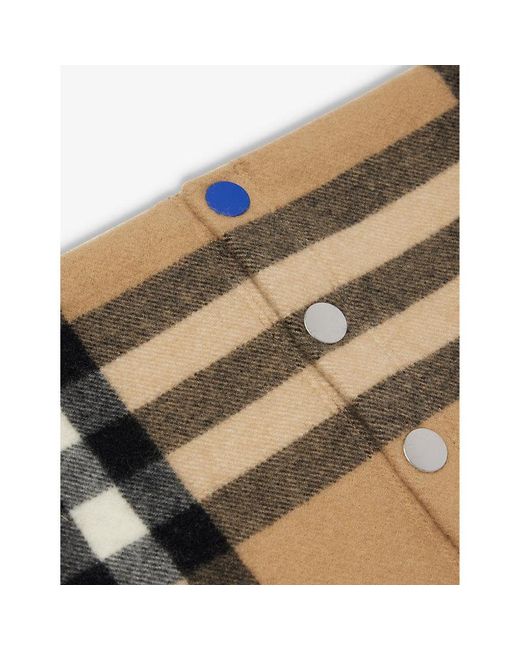 Burberry Natural Check-pattern Cashmere Snood