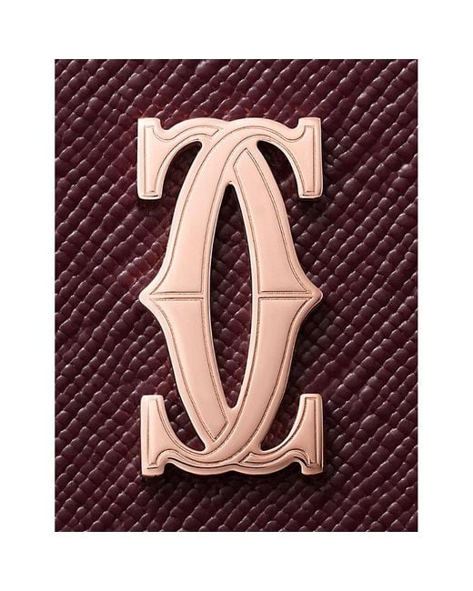 Cartier Purple C De Mini Leather Wallet
