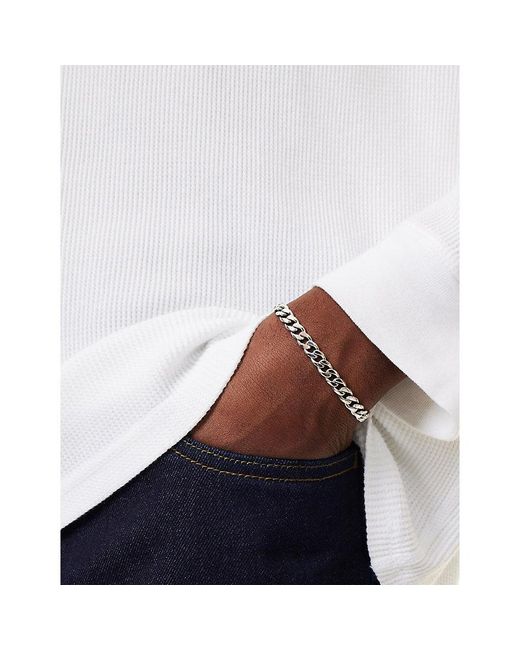 Emanuele Bicocchi Metallic Roses Edge-Chain Sterling- Bracelet for men
