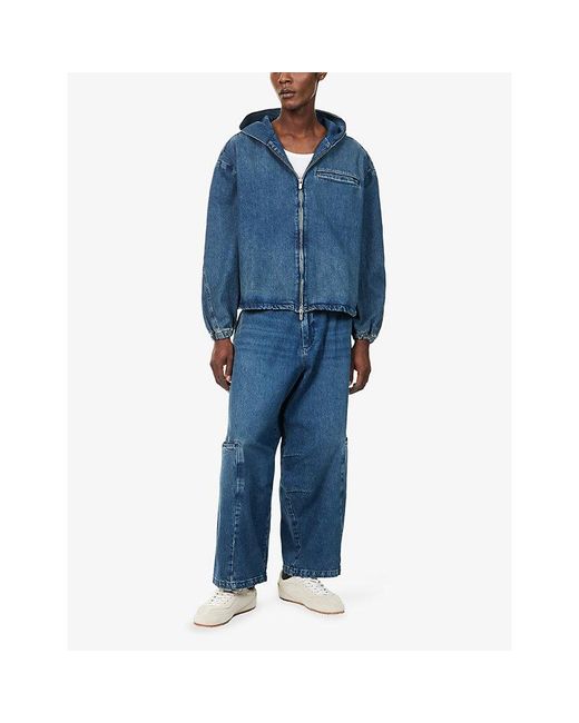 Seventh Blue Orb Boxy-Fit Denim Jacket for men