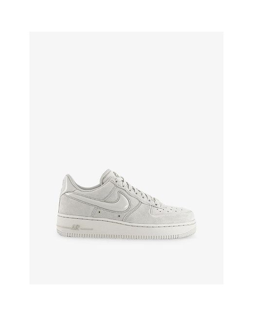 Nike White Air Force 1 Suede Trainers