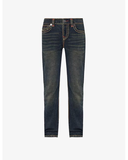 True Religion Blue Ricky Tapered-leg Mid-rise Stretch-denim Jeans for men