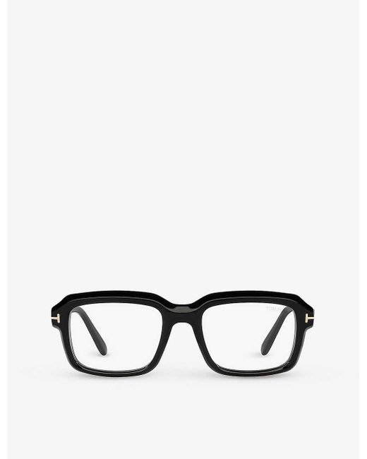 Tom Ford Black Tr001703 Ft5888-b Rectangle-frame Acetate Glasses for men
