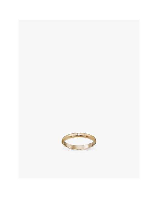Cartier White 1895 18Ct- And 0.01Ct Brilliant-Cut Diamond Wedding Ring