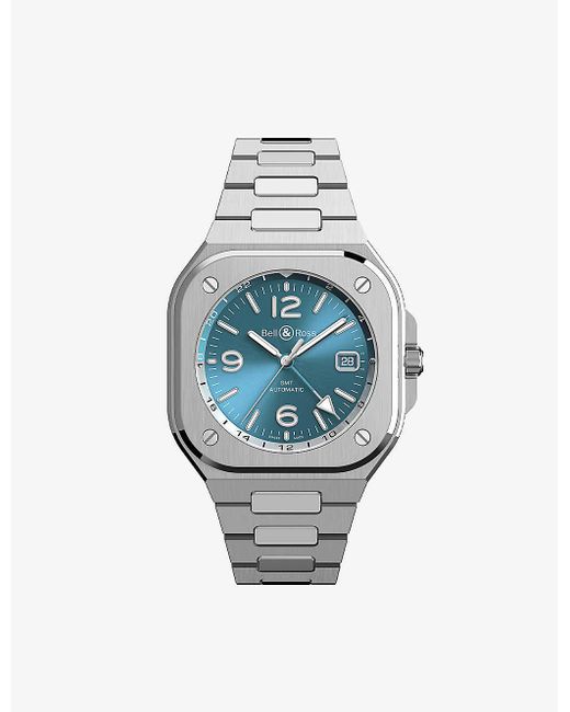 Bell & Ross Blue Br05g-pb-stsst Gmt Sky Stainless-steel Automatic Watch for men