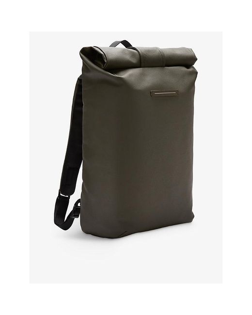 Horizn Studios Green Sofo Rolltop Recycled Coated-cotton Canvas And Recycled Polyester-blend Backpack
