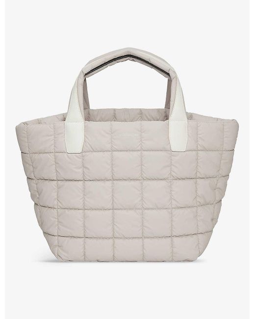 VEE COLLECTIVE Natural Porter Medium Quilted Recycled-nylon Tote Bag