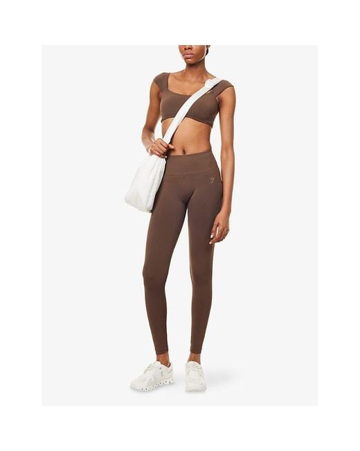 GYMSHARK Soft Sculpt Studio Leggings in Brown Lyst UK