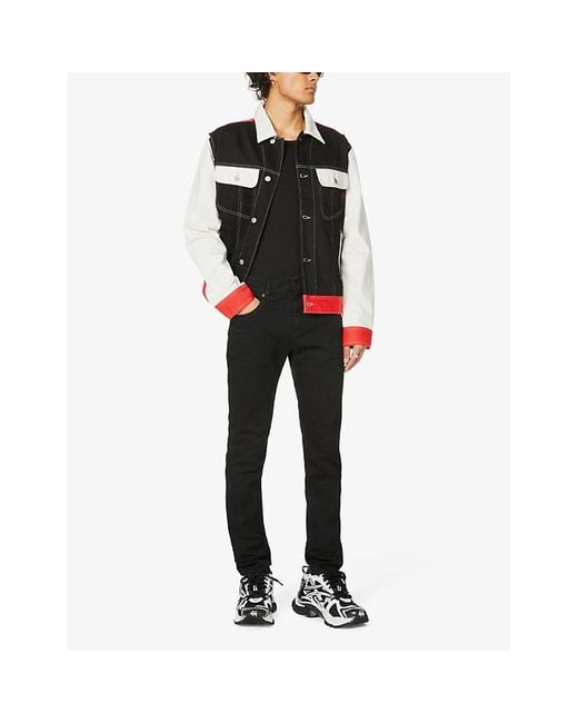 DIESEL Black D-Strukt Slim Stretch-Denim Jeans for men
