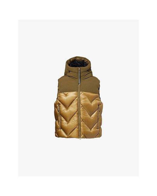 Black Crows Green Plumis Hooded Shell-Down Vest for men