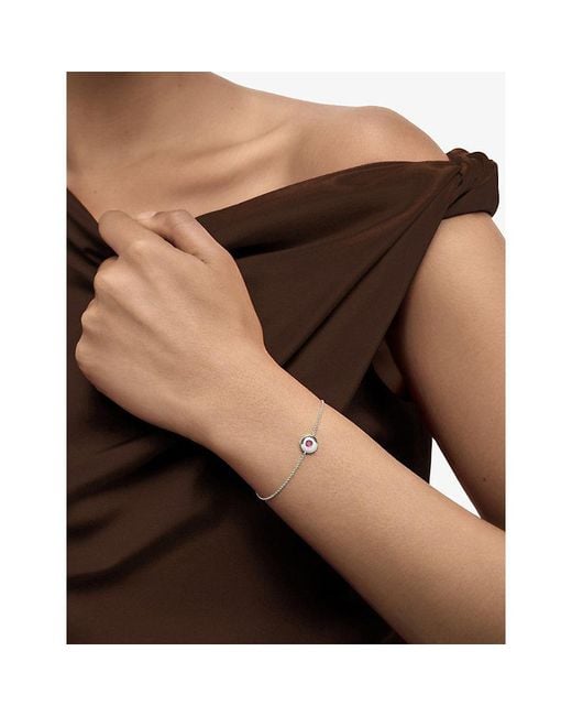 Monica Vinader White October Birthstone Sterling- And Tourmaline Chain Bracelet
