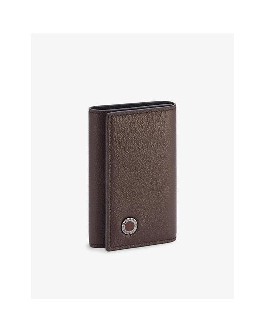 BVLGARI Brown Leather Keyholder for men