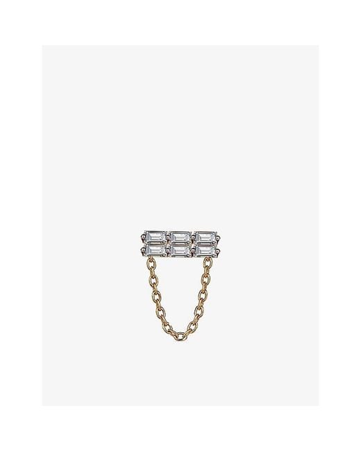 Kismet by Milka Metallic Moment 0.06Ct Baguette-Diamond Stud Earring