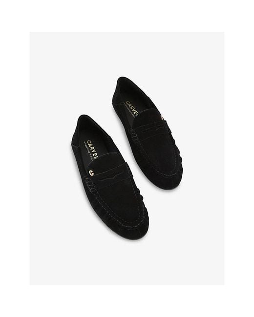 Carvela Kurt Geiger Black Marigold Suede Loafers