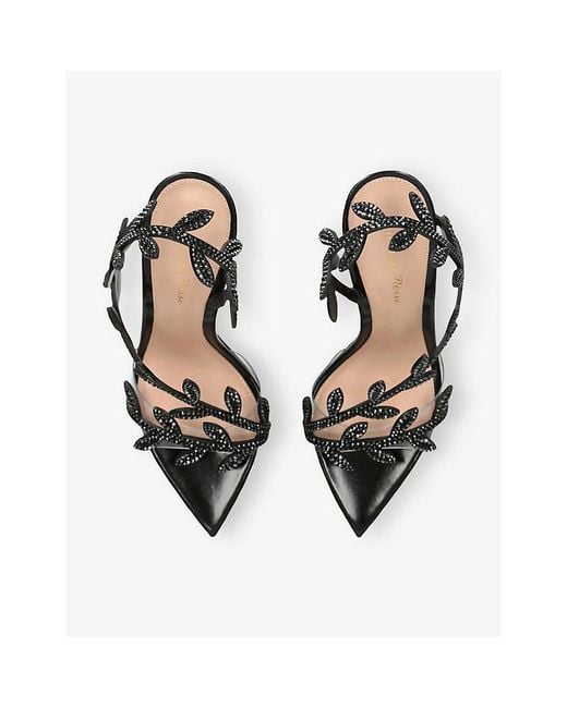 Gianvito Rossi Black Flavia 105 Leather Heeled Sandals