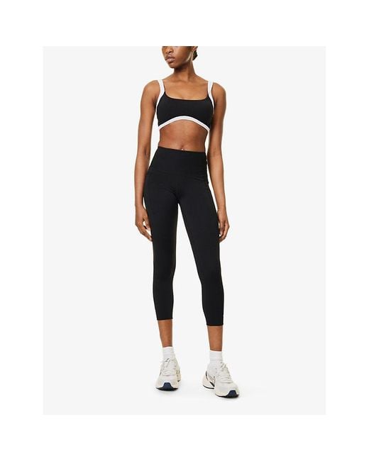 P.E Nation Black Recalibrate High-Rise Stretch-Woven Leggings