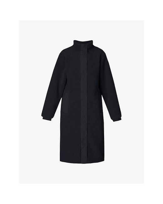 Sweaty Betty Black Navigate Funnel-Neck Sherpa Coat