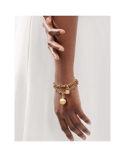Tiffany & Co Metallic Tiffany Hardwear 18Ct- Wrap Bracelet