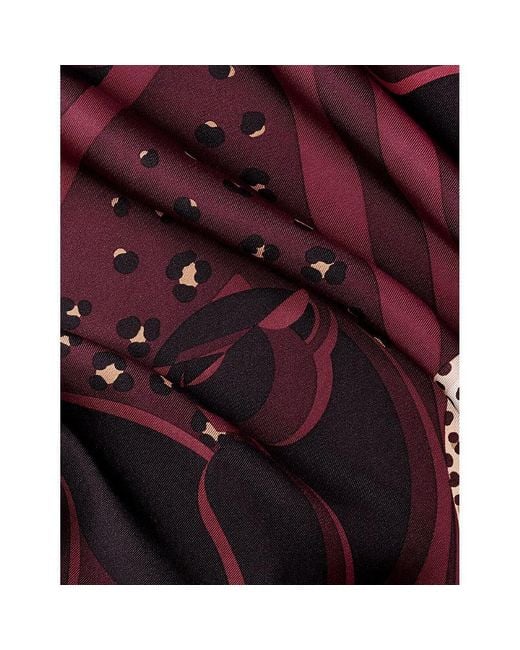 Cartier Purple Panthère Illusion Printed Silk-Twill Scarf
