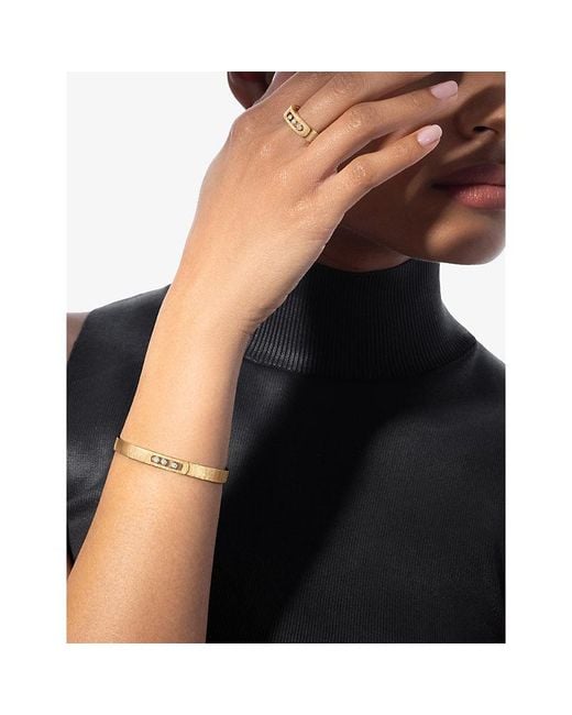 Messika Natural Move Noa Chiseled 18Ct And 0.15Ct Diamond Bangle Bracelet
