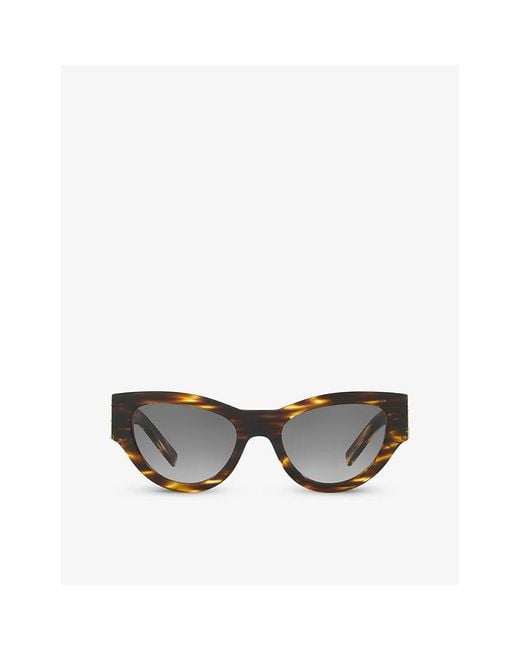 Saint Laurent Black Slm94 Cat-eye Frame Acetate Sunglasses