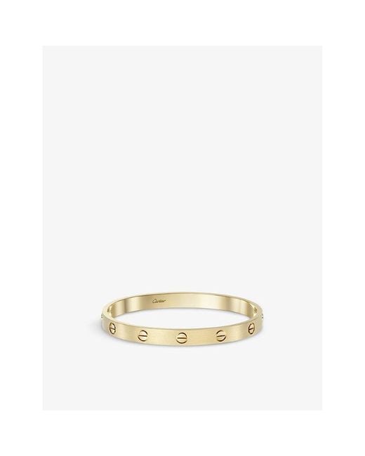 Cartier Natural Love Brushed 18ct Yellow-gold Bracelet