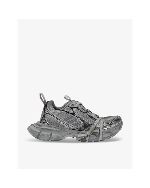 Balenciaga Gray 3xl Panelled Mesh Low-top Trainers