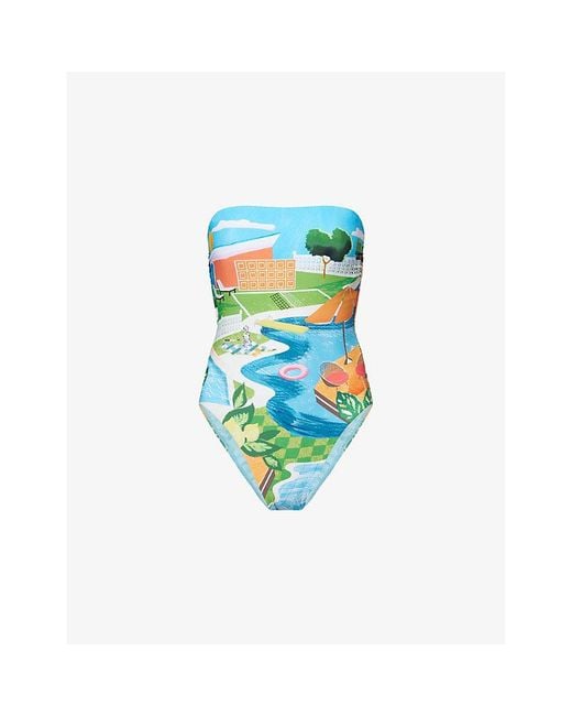 Seafolly Blue Sunset Bandeau Swimsuit