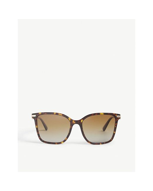 BVLGARI Metallic Bv8222 Square-frame Sunglasses