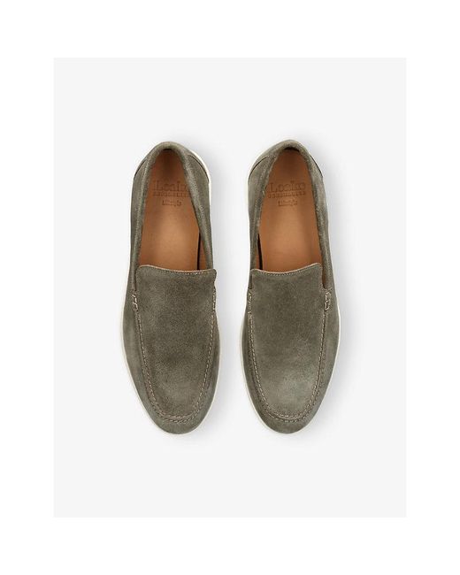Loake Green Tuscany Suede Loafers for men