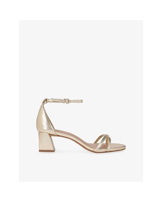 Steve Madden Metallic Rae Leather Heeled Sandals