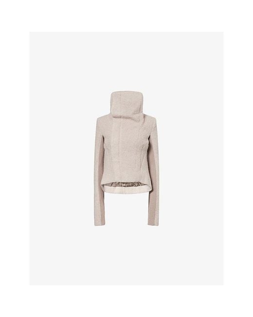 Rick Owens Natural Naska Buttoned Wool-Blend Jacket