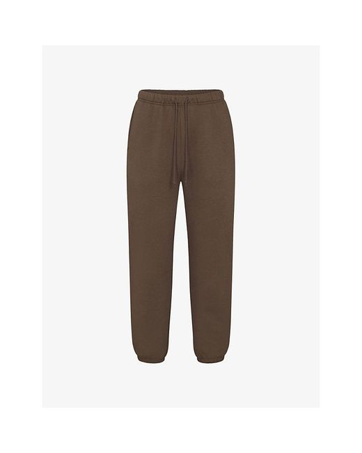 Skims Brown Fleece Lounge Relaxed-Fit Cotton-Blend Jogging Bottoms for men