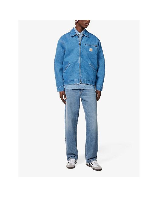Carhartt Detroit Brand-patch Denim Jacket X in Blue for Men | Lyst