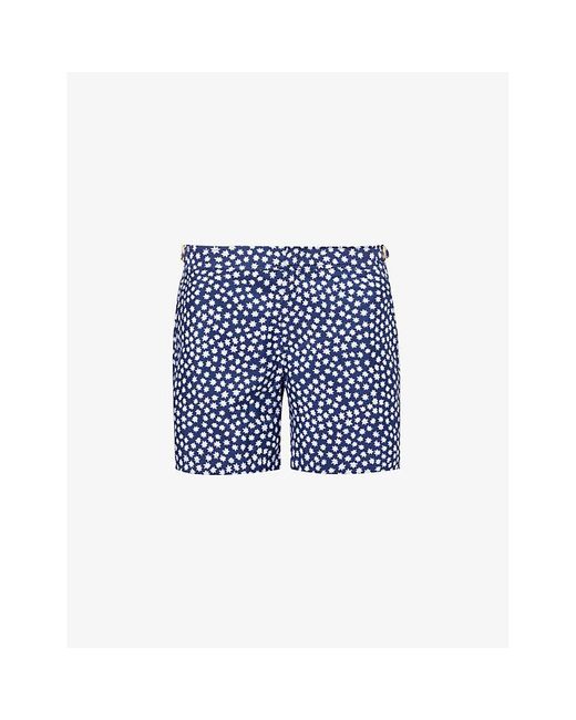 Orlebar Brown Blue Bulldog Graphic-print Swim Shorts for men