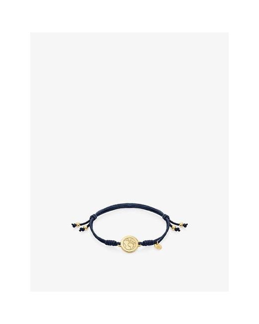 La Maison Du Couturier Multicolor Earth 14Ct-Plated Brass And Cotton Bracelet