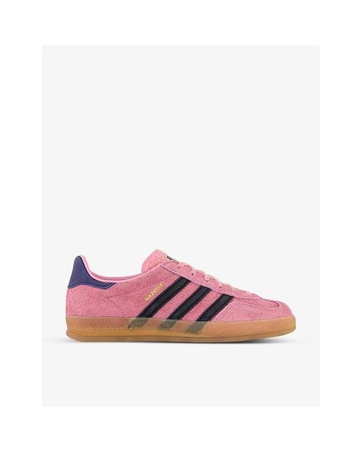 Ladies pink adidas gazelle trainers deals