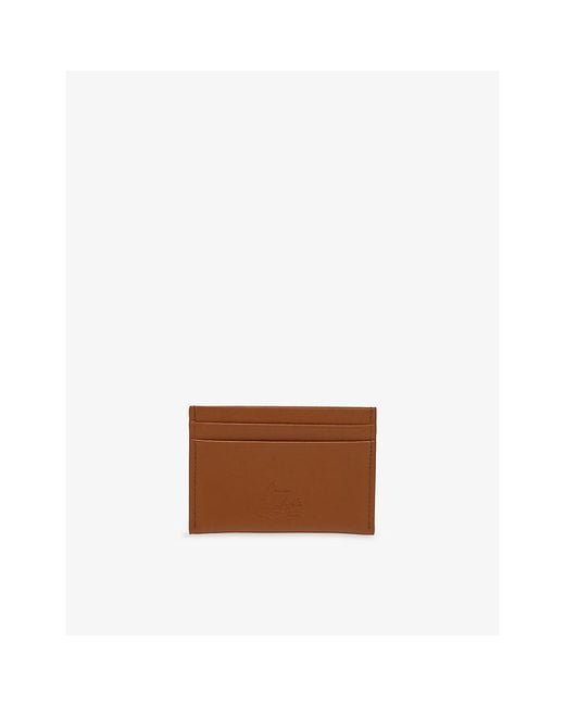 Christian Louboutin Brown Bettina Calf-Leather Card Holder