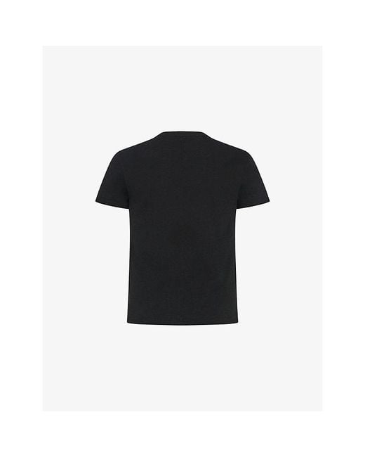 The Row Black Jovita Regular-Fit Cotton, Cashmere And Silk T-Shirt