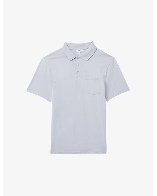 Reiss White Austin Short-sleeve Cotton Polo Shirt for men