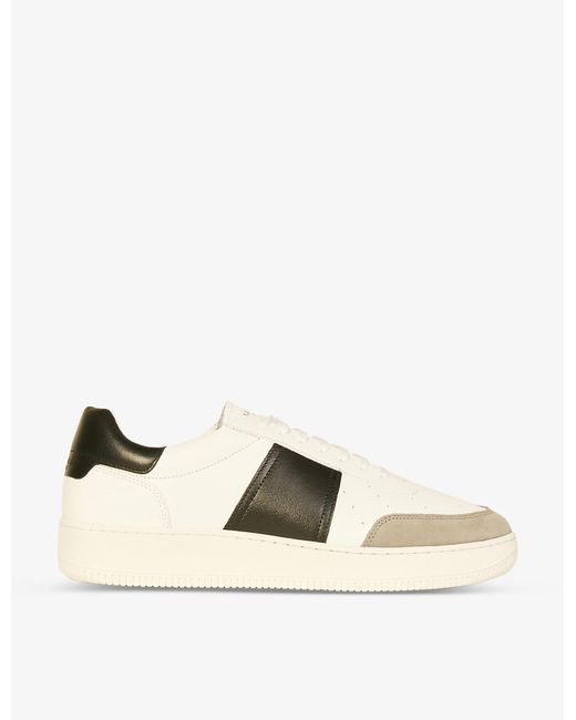 Sandro Magic Colour-block Leather Trainers in Natural for Men | Lyst UK