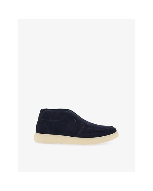Boggi Blue Slip-On Suede Ankle Boots for men