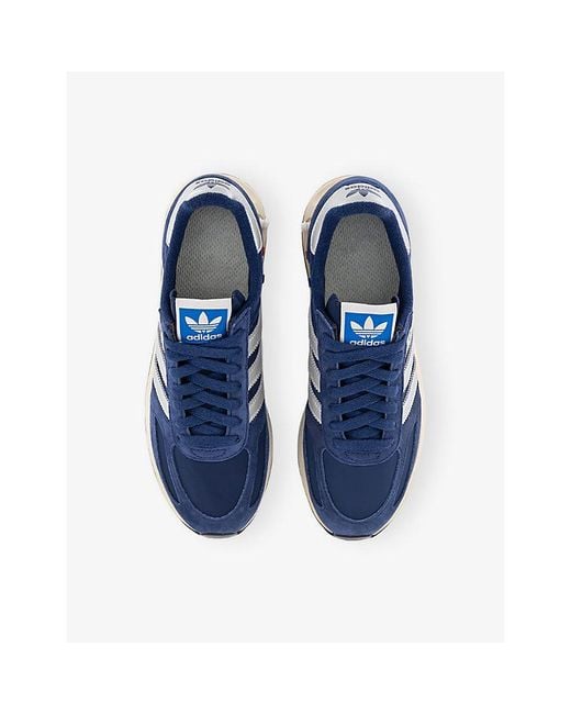 Adidas Blue La Trainer Og Mesh And Suede Trainers for men