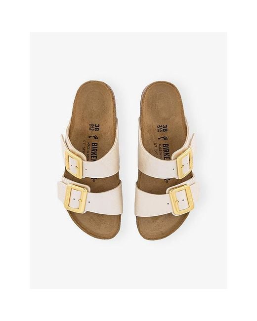 Birkenstock Natural Sydney Faux-Leather Sandals